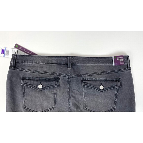 NWT Gloria Vanderbilt Midrise Bootcut Jeans Black Women's Size 16 ~ 38Wx32L (J3) - Picture 3 of 7